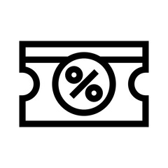 voucher icon or logo isolated sign symbol vector illustration - high quality black style vector icons
