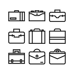 suitcase icon or logo isolated sign symbol vector illustration - high quality black style vector icons
