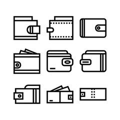 wallet icon or logo isolated sign symbol vector illustration - high quality black style vector icons
