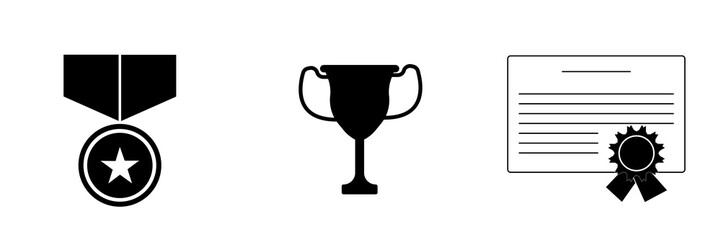Winner medal icon illustration on white background 