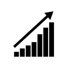 Graph with arrow moving pointing up for business growth concept 