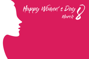 March 8. International Women's Day greeting card paper cut for your design. vector illustration