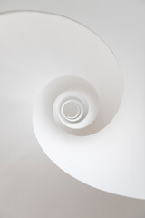 White modern spiral staircase