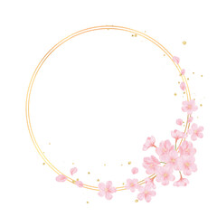 桜の金サークルフレーム
