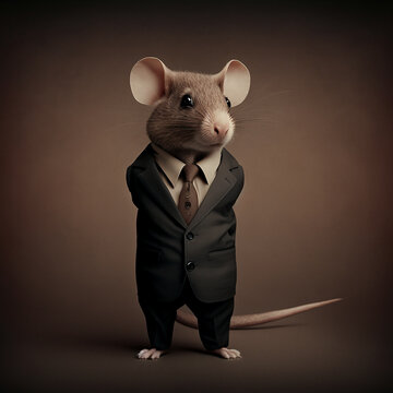 Realistic lifelike glam mouse mice in black tie cocktail dress ball gala, commercial, editorial advertisement, surreal surrealism
