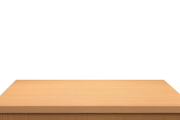 Fototapeta premium Wooden Table Isolated On White Background