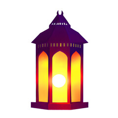 islamic lantern gradient illustration generative ai