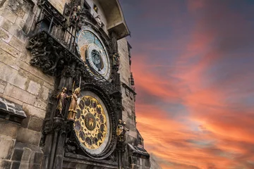 Selbstklebende Fototapeten astronomical clock in the old town square prague © Moises