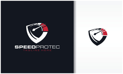Fire  speed and shield logo