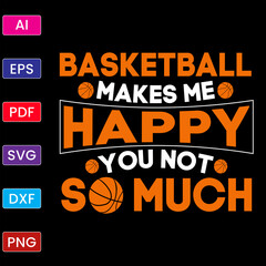 BASKETBALL MAKES ME HAPPY YOU NOT SO MUCH