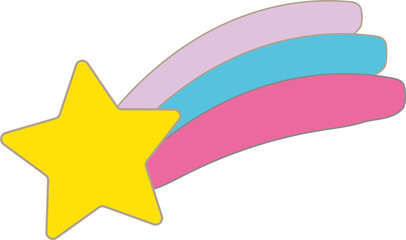 Obraz premium There are shooting stars in three colors