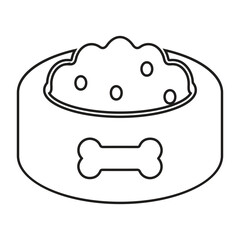 Animal food, dog, pet bowl icon