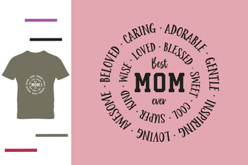 Awesome mom t shirt design