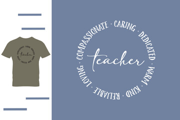 warm teacher t shirt design