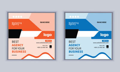 Digital marketing agency social media design  template