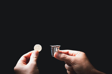 Concept of Eucharist or holy communion of Christianity. Eucharist is sacrament instituted by Jesus....