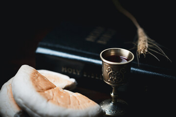 Concept of Eucharist or holy communion of Christianity. Eucharist is sacrament instituted by Jesus....