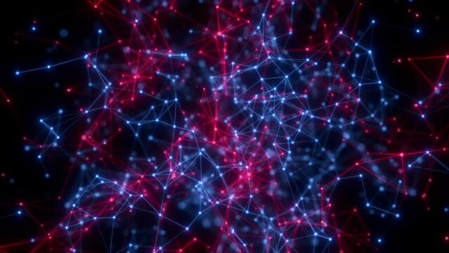 digital abstract lines cluster data background video