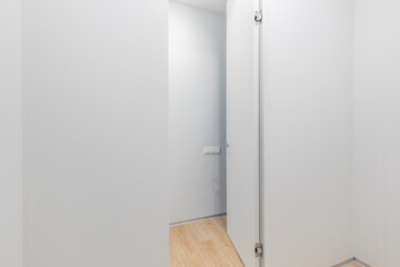 Empty gray room ready for people to move in