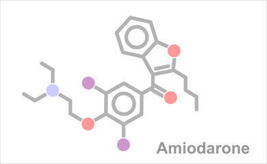 Simplified formula icon of amiodarone.