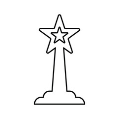 Star Award Icon. Outline Design.
