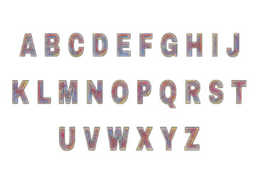 vector alphabet made from letters
