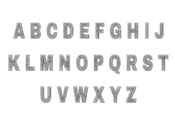 3d alphabet made from letters