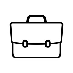 Business bag icon, briefcase vector icon. Suitcase, portfolio symbol, linear style pictogram isolated on white.