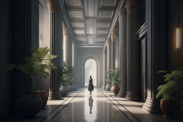 Obraz premium modern palace hallway