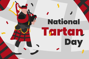 Illustration vector graphic of national tartan day