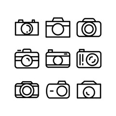 camera icon or logo isolated sign symbol vector illustration - high quality black style vector icons
