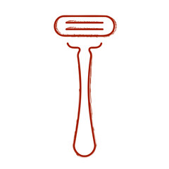 razor brush on white background, vector illustration.