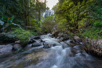 Khonglan waterfall rain forest Thailand