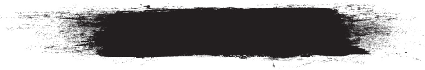 Black brush stroke isolated on background. Paint brush stroke vector for black ink paint, grunge design element, dirt banner, watercolor design, dirty texture. Trendy brush stroke, vector illustration