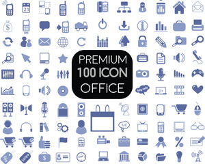 set of icons for Office business or Set vector line icons in the flat design office and business with elements for mobile concepts and web apps. Collection of modern infographic logo and pictogram