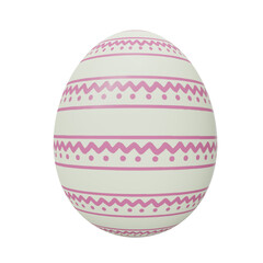 Easter Egg 3D Illustration. Painted Egg for Easter day.