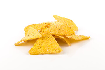 Salted corn snack nachos chips