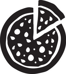 Delicious Pizza Slice Icon Isolated on White Background - Vector Illustration