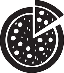 Delicious Pizza Slice Icon Isolated on White Background - Vector Illustration