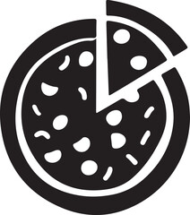 Delicious Pizza Slice Icon Isolated on White Background - Vector Illustration