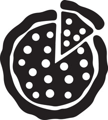 Delicious Pizza Slice Icon Isolated on White Background - Vector Illustration