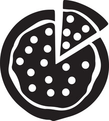 Delicious Pizza Slice Icon Isolated on White Background - Vector Illustration