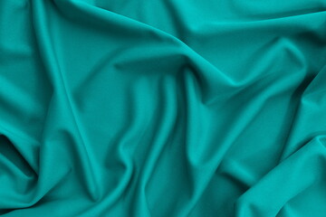  Bright thin knitted fabric with drapery, top view.