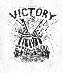 vintage old school typography for print