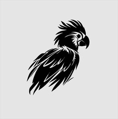 beautiful macaw bird vector, for retro logos, emblems, badges, labels templates and t-shirt vintage design elements.