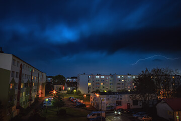 Fototapeta premium Storm over the city