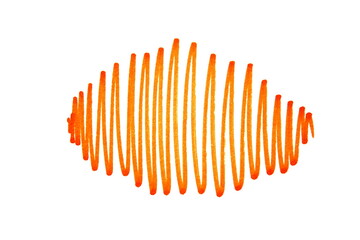 Doodle drawn on a white isolated background with a bright marker.