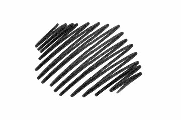 Doodle drawn on a white isolated background with a bright marker.