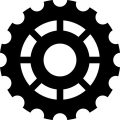 flat solid gear icon