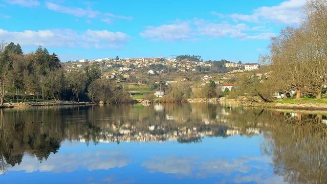 The city of Amarante by the Tamega river in Portugal
